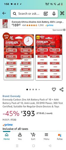 Eveready Batteries