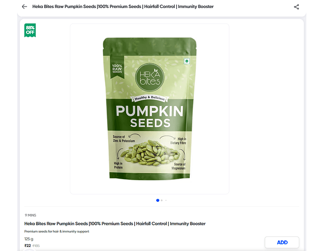Heka Bites Raw Pumpkin Seeds