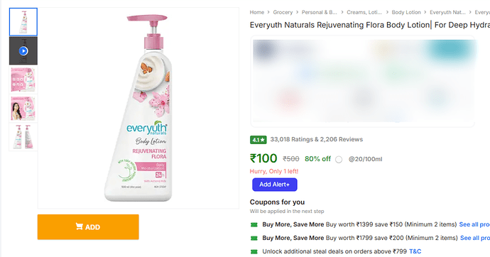 Everyuth Naturals Body Lotion