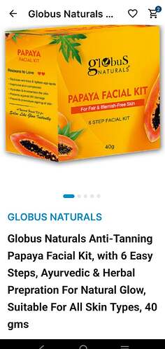 Globus Naturals Papaya Facial Kit Image 2