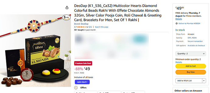 DeoDap Rakhi Set