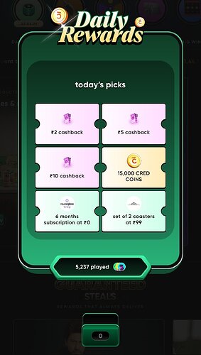 Cred Daily Rewards - August 20th