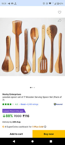Noshy Enterprises Wooden Spoon Set