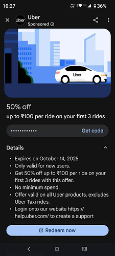 Uber Offer Screenshot 1
