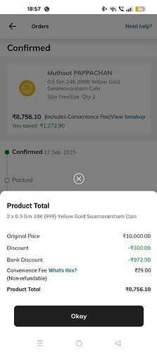 Muthoot Pappachan Gold Coins