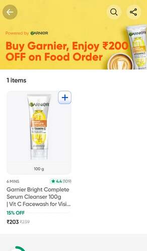 Swiggy Instamart Garnier Offer
