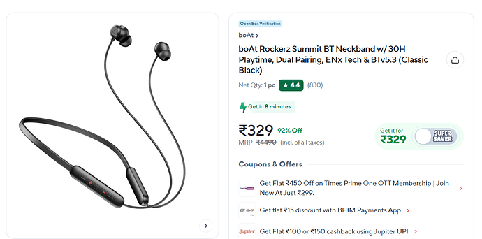boAt Rockerz Summit BT Neckband