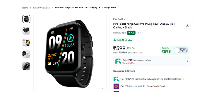 Fire-Boltt Ninja Call Pro Plus Smartwatch