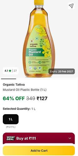 Organic Tattva Mustard Oil