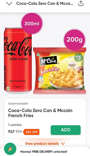 Coca-Cola Can & McCain French Fries Combo