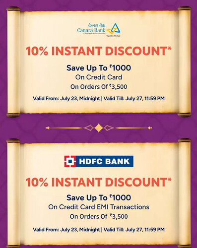 Myntra Bank Offers Screenshot