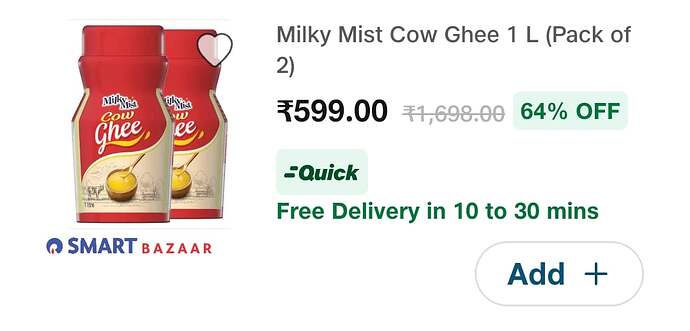 Milky Mist Cow Ghee Offer Image 2