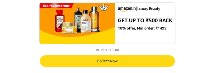 Amazon Luxury Beauty Cashback Offer