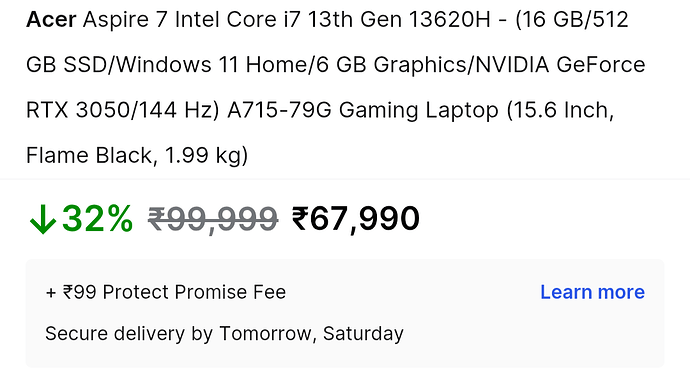 Acer Aspire 7 Gaming Laptop