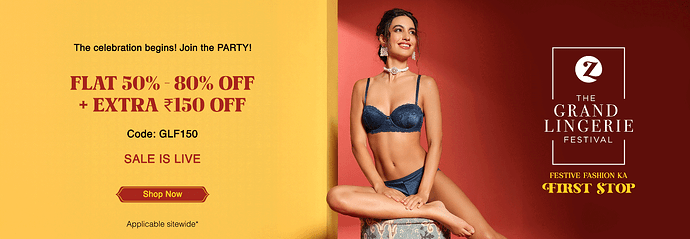 Zivame Grand Lingerie Festival Banner