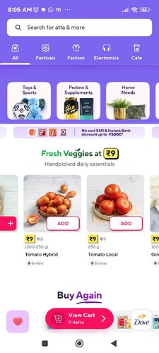 Zepto Vegetables Offer