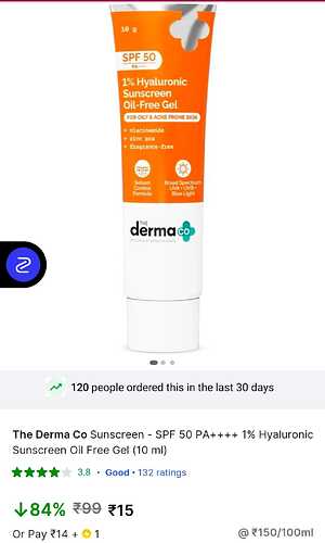 The Derma Co. Sunscreen Deal
