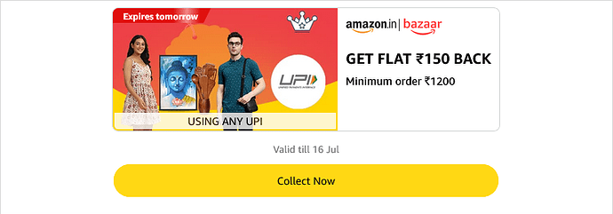 Amazon Bazaar ₹150 Cashback Offer