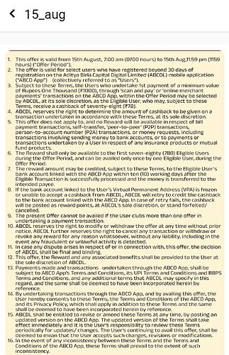 ABCD UPI Offer Details 1