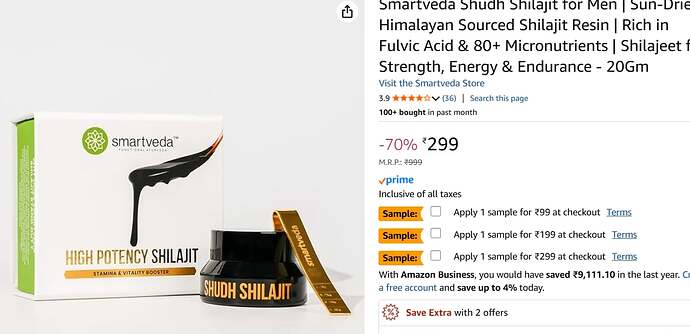 Smartveda Shudh Shilajit for Men Deal