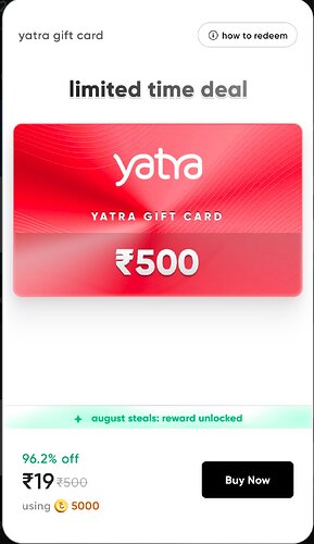 Flipkart Gift Card Screenshot