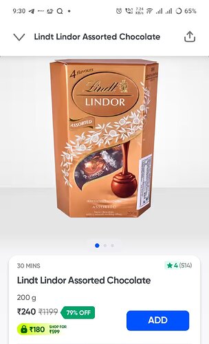 Lindt Lindor Assorted Chocolate Deal