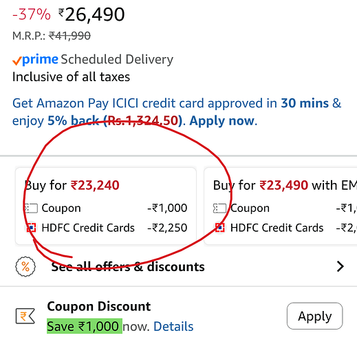 Coupon Applied