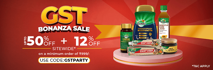 Zandu Care GST Bonanza Sale