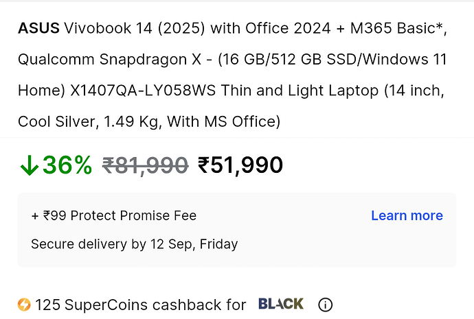 ASUS Vivobook 14 Laptop Offer