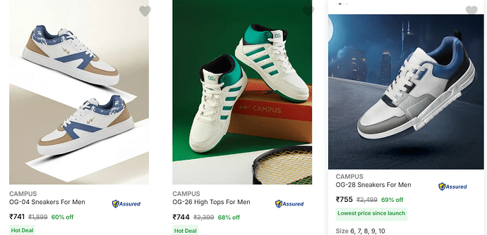 Campus Men's Shoes Offer