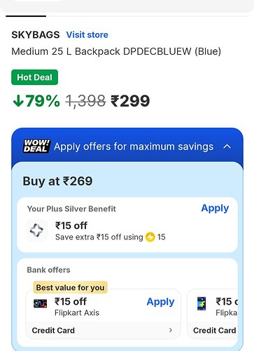 Skybags 25L Backpack