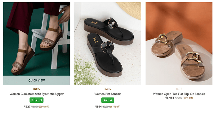 INC.5 Women's Sandals Offer
