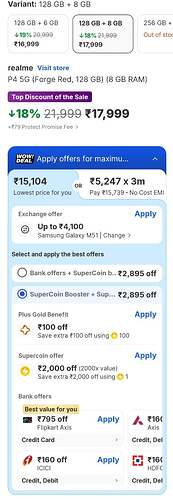 P4 5G Offer Screenshot