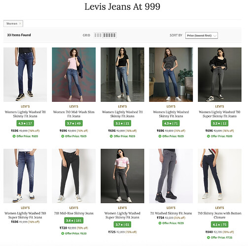 Levi's Jeans for Women on Ajio