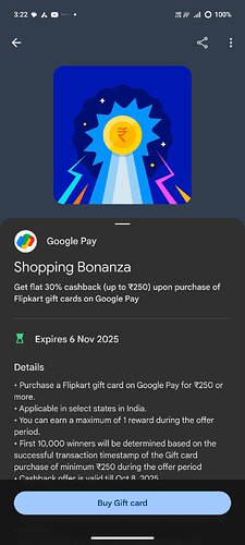 GPay Flipkart Gift Card Offer