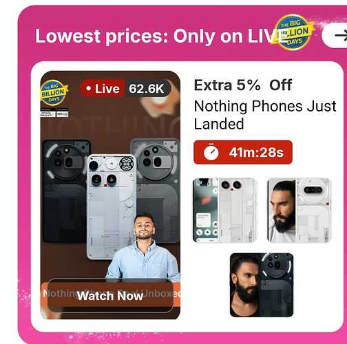 Flipkart Live Nothing Phone Offer