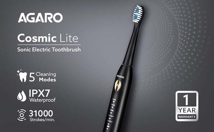 AGARO Cosmic Lite Sonic Electric Toothbrush