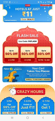 Flipkart Crazy Hours Deals