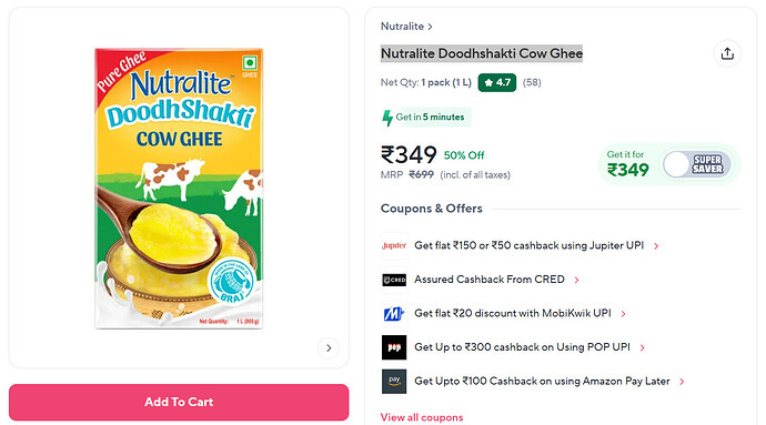 Nutralite Doodhshakti Cow Ghee