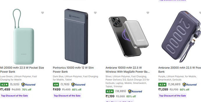 Mi, boAt, and Lifelong Power Bank Sale