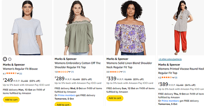 Mark & Spencer Women's Clothing Sale