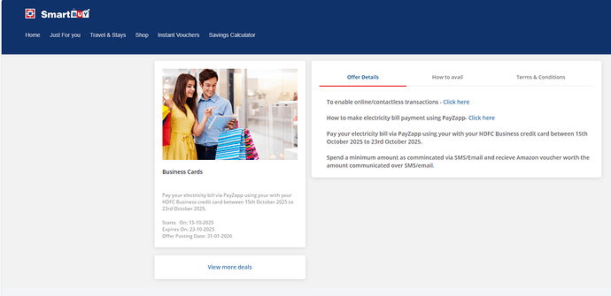 PayZapp Electricity Bill Payment