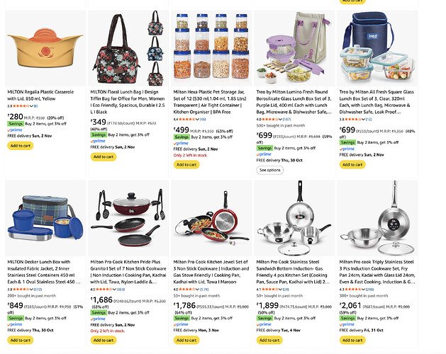 Milton Kitchenware Discount