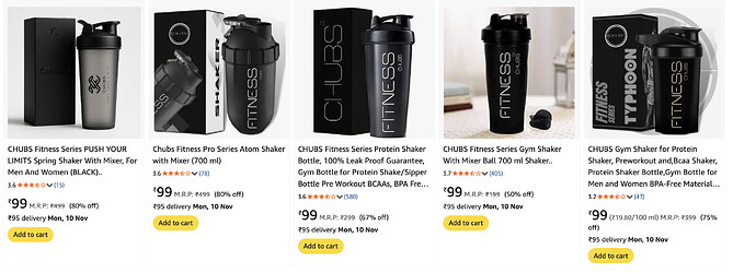 Protein Shaker Bottle Offer