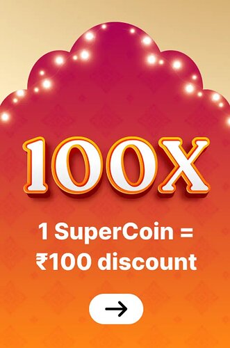 Flipkart SuperCoin 100X Discount on Laptops