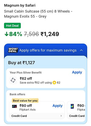 SAFARI Magnum Evolix 55cm Cabin Suitcase