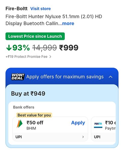 Fire-Boltt Hunter Nyluxe Smartwatch