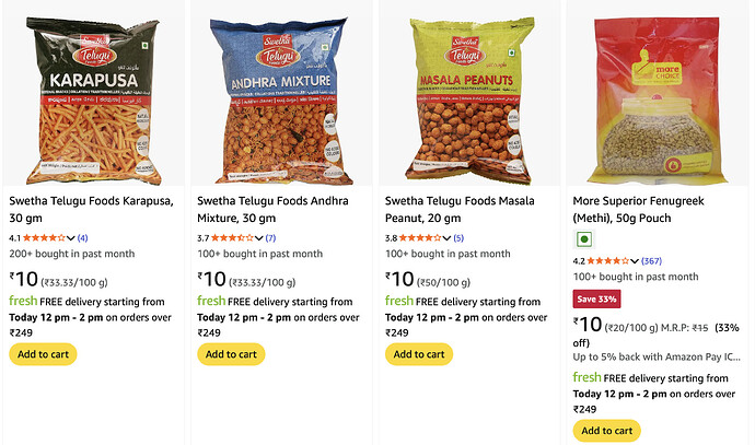 Amazon Fresh Savings