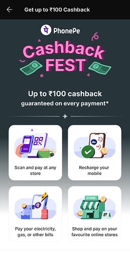 PhonePe Cashback Offer