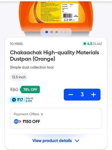 Chakaachak High-Quality Orange Dustpan